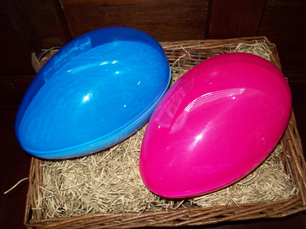 NEW SET/ 2 LARGE JUMBO FILLABLE EASTER EGG PLASTIC CONTAINER HOLDS CANDY GIFTS eBay